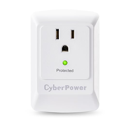 CyberPower CSB100W 900 Joules Essential Wall Tap with 1-Outlet Surge Protector