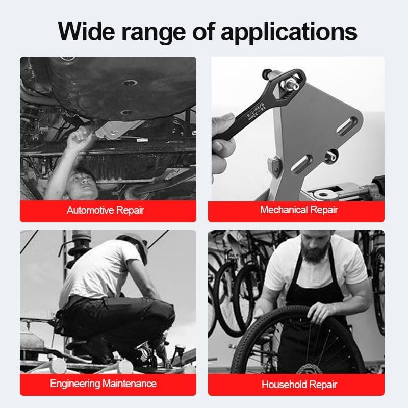 Miniatura 8 de Llave universal, llave Torx multifuncional de 0.118-0.669 in, herramienta de autoapriete de doble extremo para montar al aire libre o reparación de