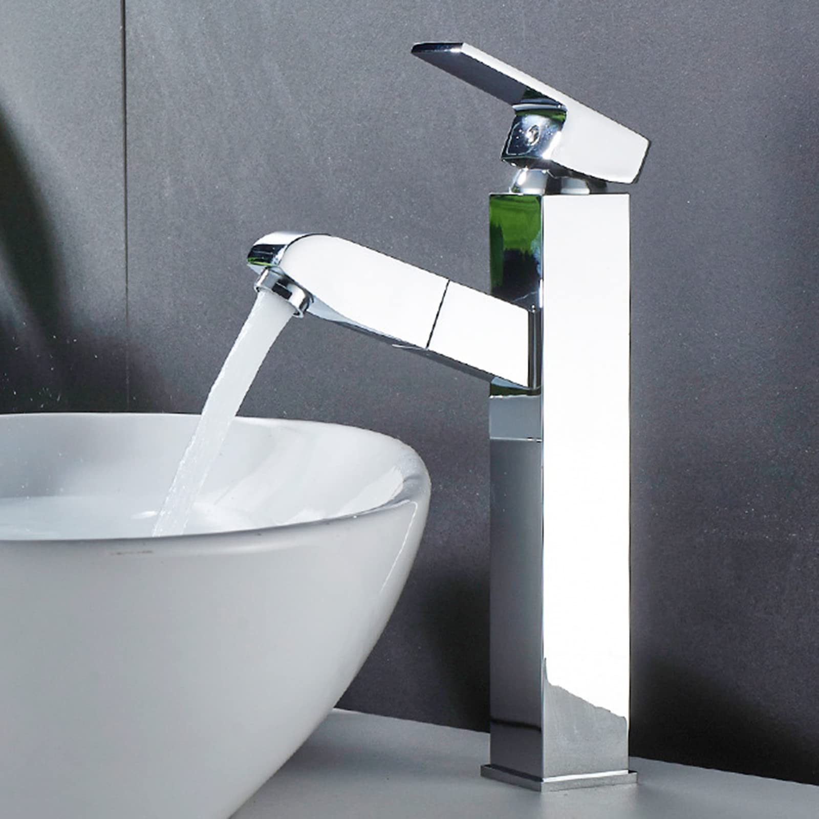 Mitigeur de cuisine avec mitigeur de lavabo extractible et levier extensible