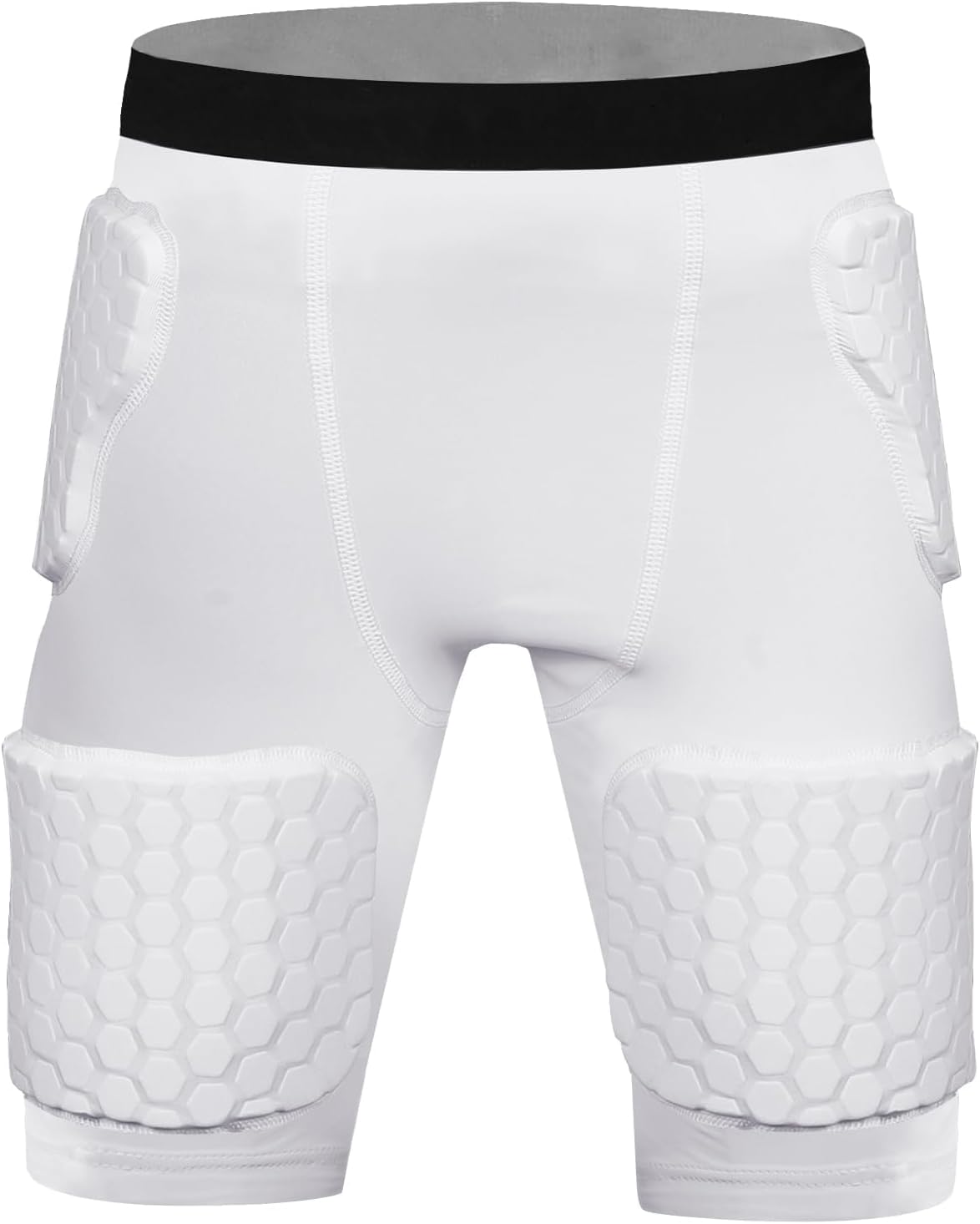Men's Football Girdle Compression Shorts-5-Pad EVA Foam Pads Protective Gear for Rugby,Paintball