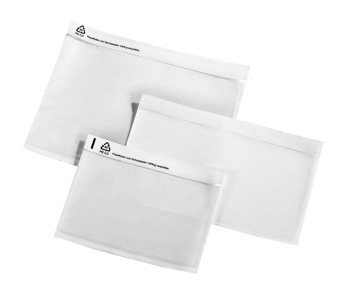 VELOFLEX - Enveloppes d'expédition TURA C4 autocollantes lot 500 pièces | Film PE 340 x 245 mm, sans impression, adhésif à base de caoutchouc naturel, pour bons de livraison et factures