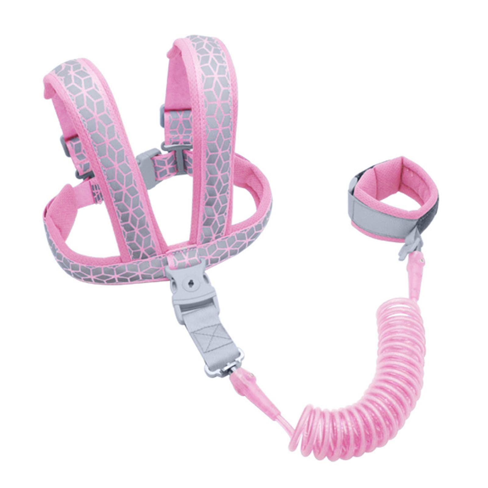 Moageme kids Safety Harness, 2 in 1 Anti Lost Wrist Link for Toddler with Adjustable Shoulder Straps and Security Lock, Baby Safety Reins Walking Harness Kids Children