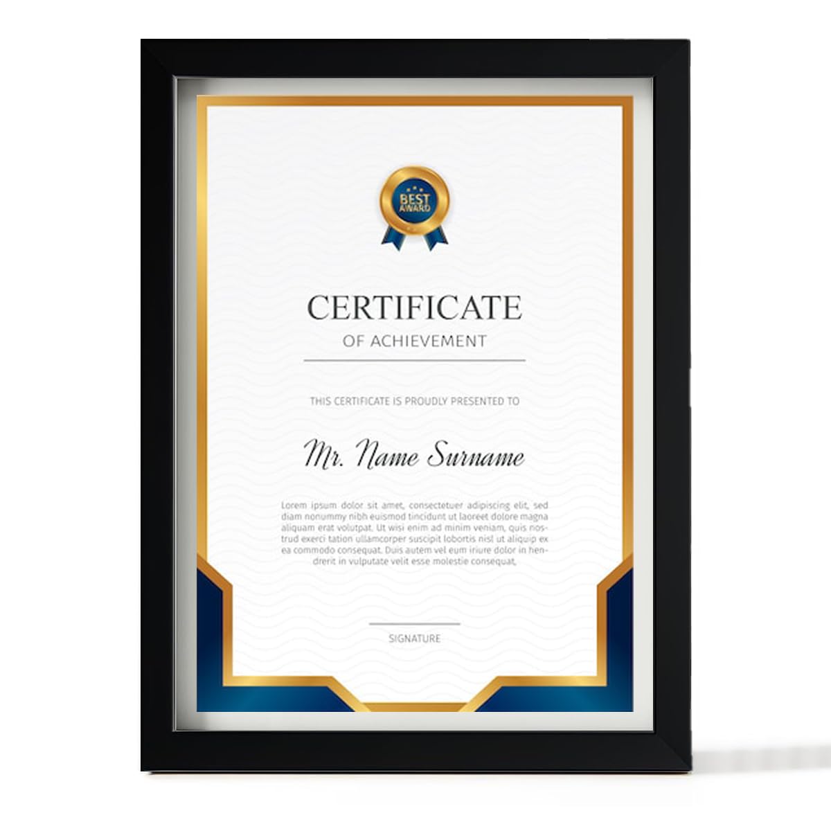 A4 PICTURE PHOTO FRAMES STYRENE FRONT CERTIFICATE FRAME 21 X 29.7CM WALL MOUNTABLE OR TABLETOP PHOTOS DISPLAY HOME OFFICE DÉCOR DOCUMENT FRAME (1, Black)