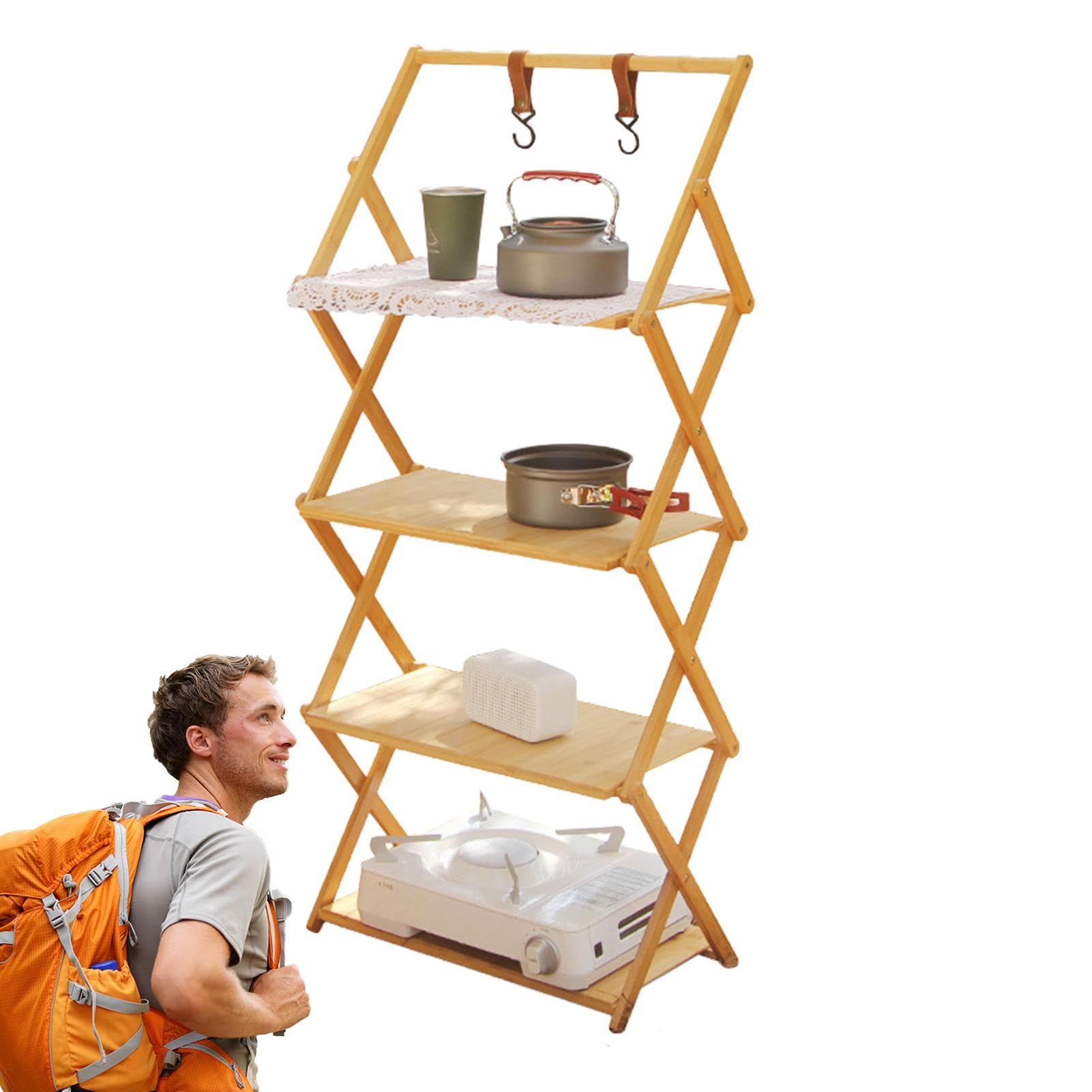 Amazon.com: Foldable Camping Shelves - Lightweight Camp Storage