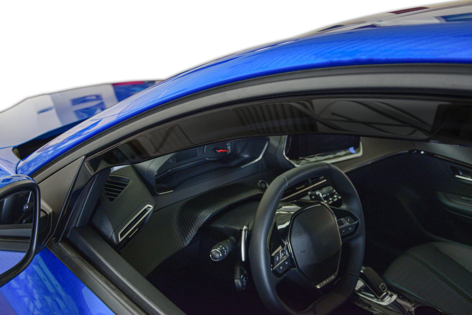 J&J AUTOMOTIVE Heko Déflecteurs d'air et de Vent pour Peugeot 208 Depuis 2019, Lot de 2pcs, Teintés, Avant et Arrière, Aérodynamique