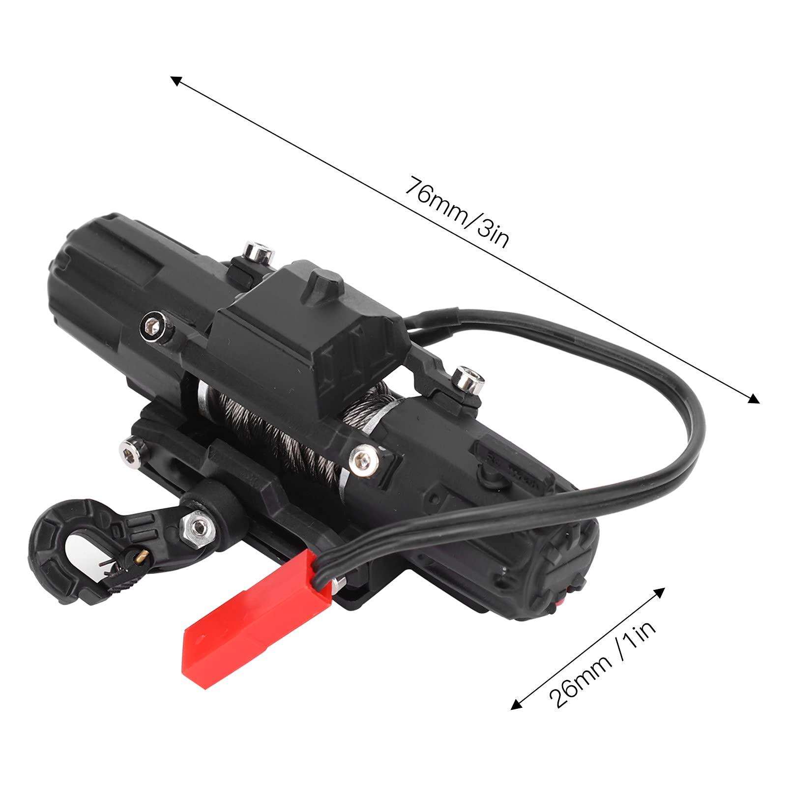 RC Dual Motor Winch,Durable Alloy RC Car Dual Motor Winch for SCX10 90046 D90 1/10 RC Car Model Upgrade Parts