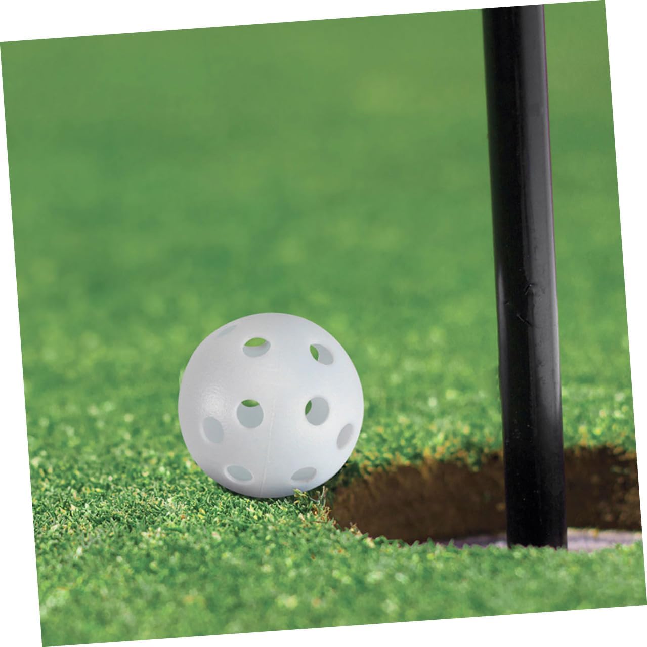 balacoo 100pcs Plastic Golf Practice Balls Hollow Airflow Soft Training Balls for Indoor Outdoor Swing Practice White