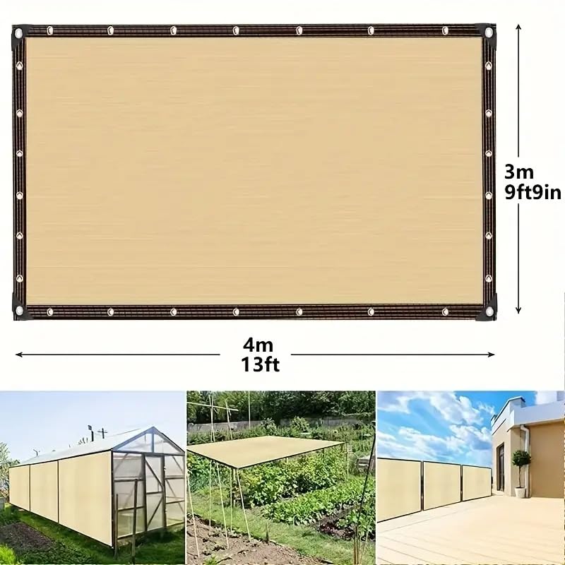 Sonnensegel Outdoor Sonnenschutznetz Beige Garten Gebäude Shelter Pavillon Pergola Sonnenschirm Segel Balkon Möbel Baldachin(Green,4x5m)