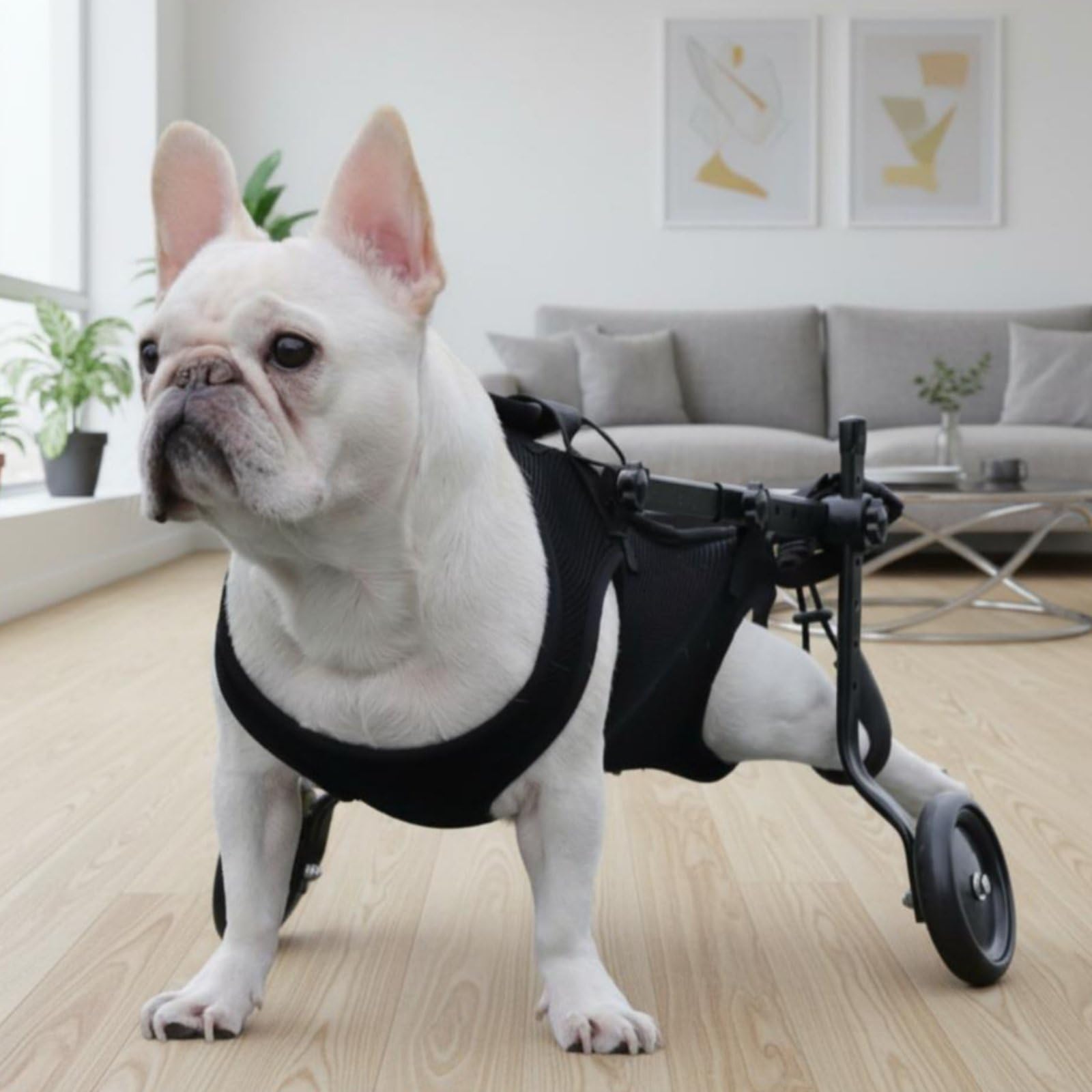 Baoblaze Carrello di Supporto per La Mobilità Cane Carro Riabilitazione Sedia a Rotelle Imbracatura Regolabile Struttura Pieghevole Montaggio Rapido con, Blu, Blu Lago, M
