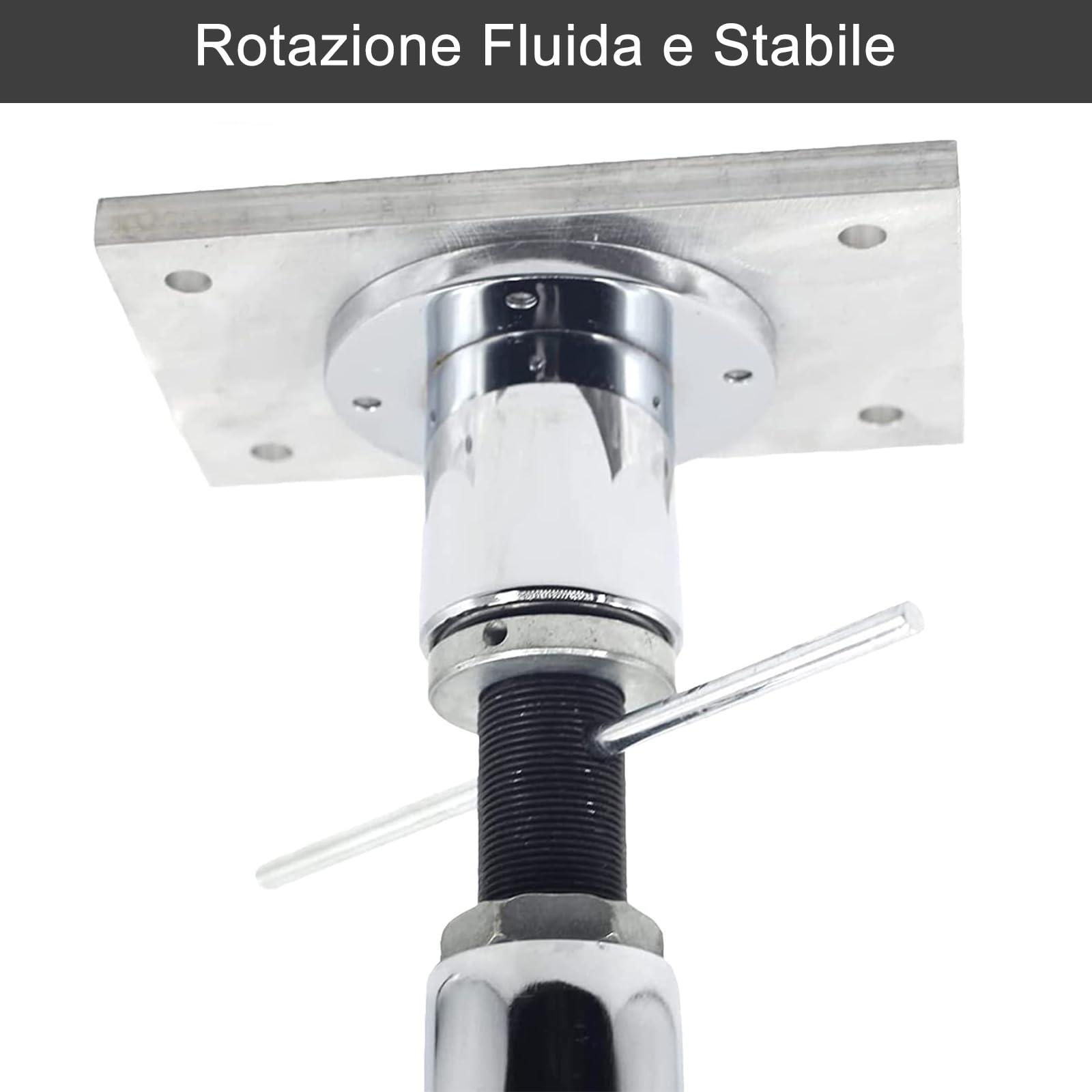 PRIOR FITNESS Supporto a soffitto per Asta da Danza, per aste girevoli 40mm(1,57in) e 45mm(1,77in). Piastra Fissa con tasselli per soffitti Cemento/Legno, Kit Montaggio per casa, Studio, palestre