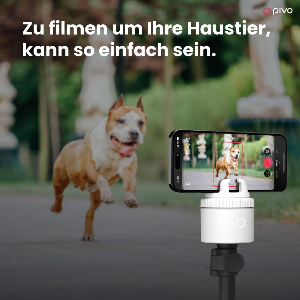 Pivo Equestrian Pod Automatische Pferde-, Gesichts- und Körperverfolgung, KI-gesteuerter 360° Handyhalterung, Pferde zum Reiter, Auto-Zoom, freihändige Foto- und Videoaufnahme Standalone (White)