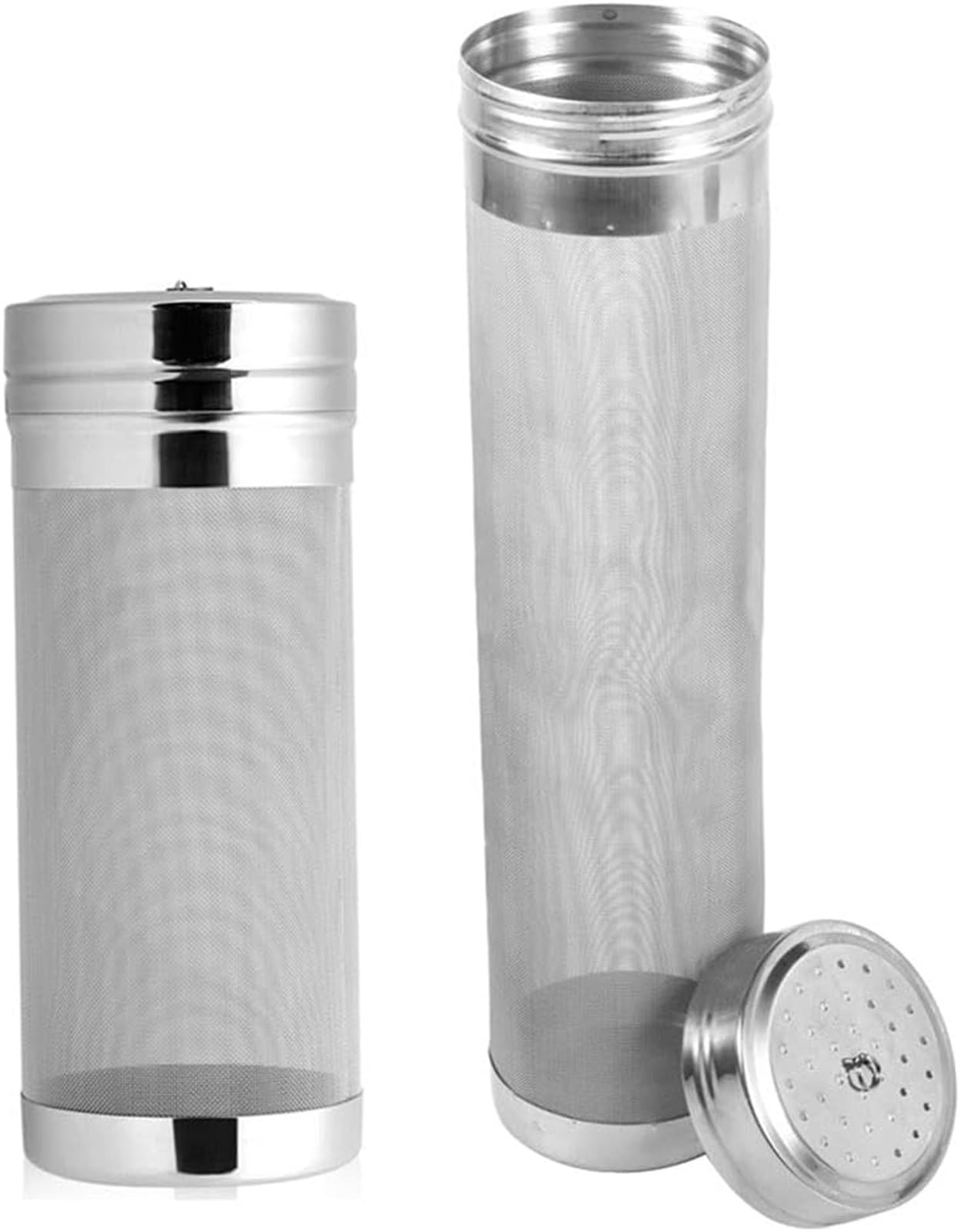 Filtro de Bomba de Agua de Alta eficiencia - Filtro de Malla de lúpulo de Acero Inoxidable de 300 micrones for hidrolimpiadoras y elaboración de Cerveza casera (7 x 18/7 x 29 cm),Filtros p