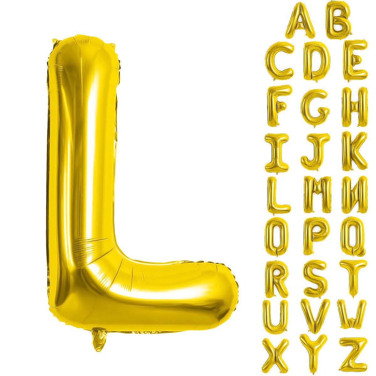 Gold Letter Balloons 40 Inch Large Letter L Balloon Aluminum