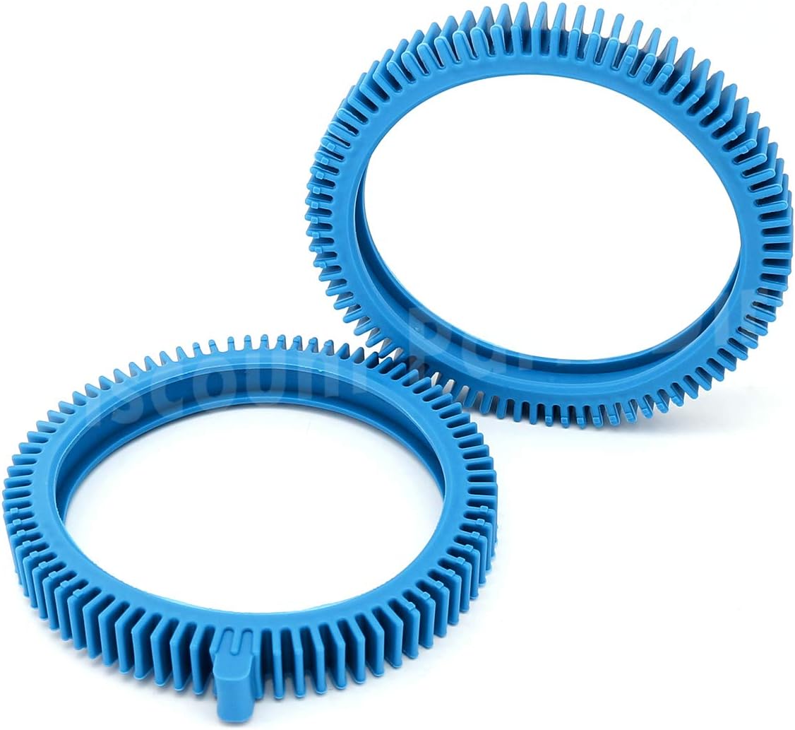 2 Pack 896584000-143 Blue Front Tire Kit with Super Hump - Replacement for Hayward Poolvergnuegen Select Pool Cleaners