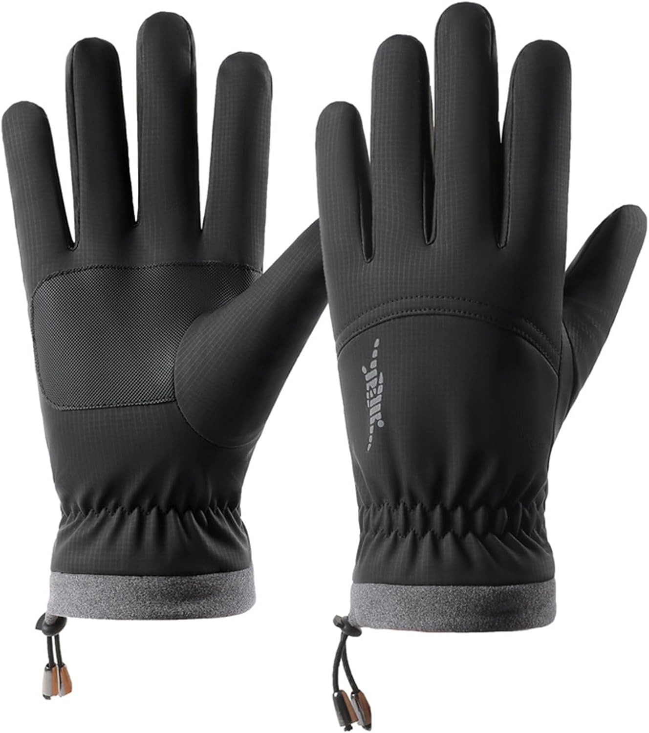 EKROTOK Luvas Impermeáveis ​​e Quentes de Inverno com Pontas Dos Dedos Compatíveis com Telas Sensíveis ao Toque, Ideais para Esquiar, Na Neve e à Prova de Vento em Climas Frios.