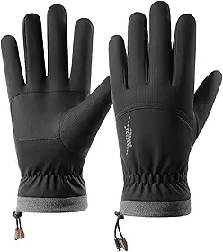 EKROTOK Luvas Impermeáveis ​​e Quentes de Inverno com Pontas Dos Dedos Compatíveis com Telas Sensíveis ao Toque, Ideais para Esquiar, Na Neve e à Prova de Vento em Climas Frios.