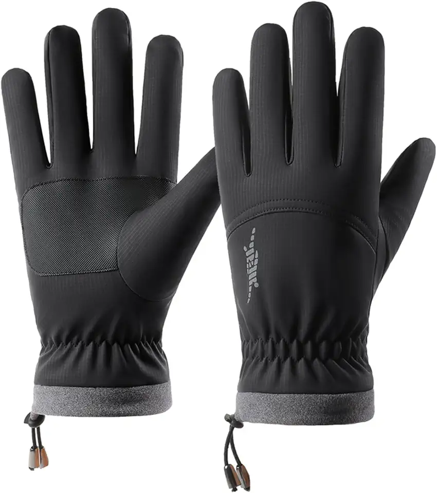 EKROTOK Luvas Impermeáveis ​​e Quentes de Inverno com Pontas Dos Dedos Compatíveis com Telas Sensíveis ao Toque, Ideais para Esquiar, Na Neve e à Prova de Vento em Climas Frios.