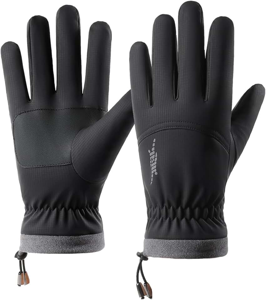 EKROTOK Luvas Impermeáveis e Quentes de Inverno com Pontas Dos Dedos Compatíveis com Telas Sensíveis ao Toque, Ideais para Esquiar, Na Neve e à Prova de Vento em Climas Frios.