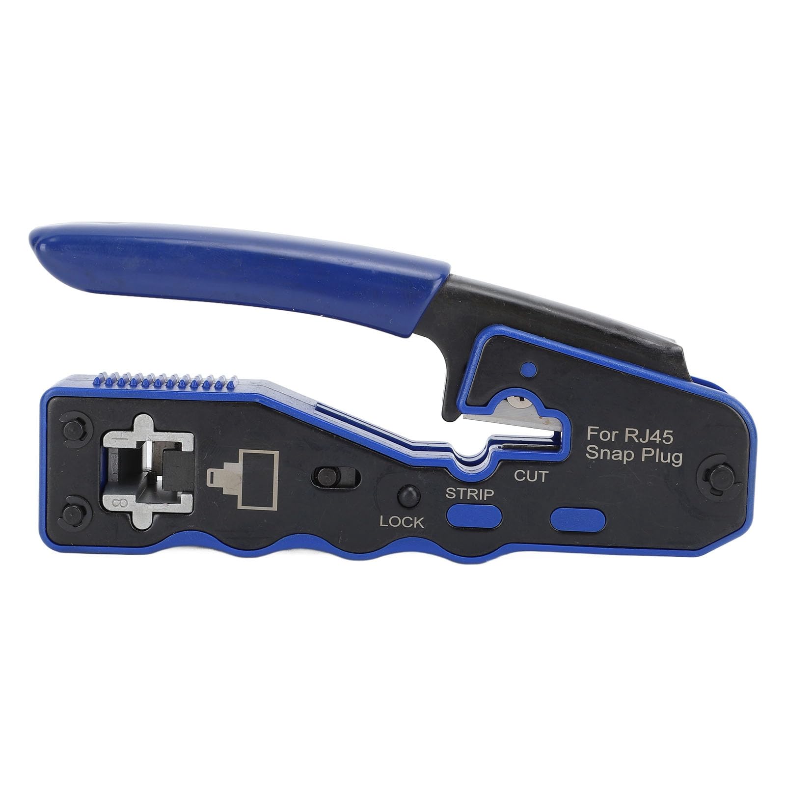 Crimpatrice professionale Pass Through Ethernet RJ45 CAT6 Kit di strumenti per crimpare fori passanti con taglierina spelafili per cablaggio di cavi di rete Design compatto
