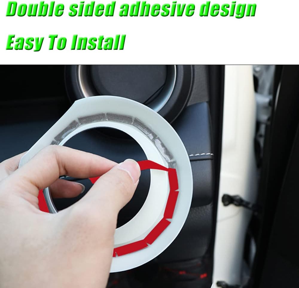 BOYUER 2PCS for Toyota RAV4 2013-2018 ABS Center Console Screen Dash Board Side Air Conditioning A/C Vent Panel Frame Interior Decoration Trim Accessories (Carbon Fiber)