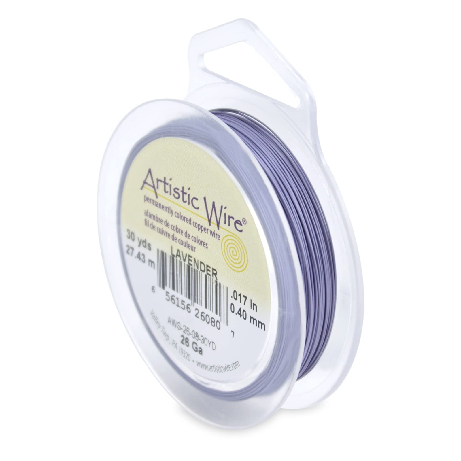 Fil nu Artistic Wire lavande calibre 26 Beadalon fil de cuivre loisirs créatifs