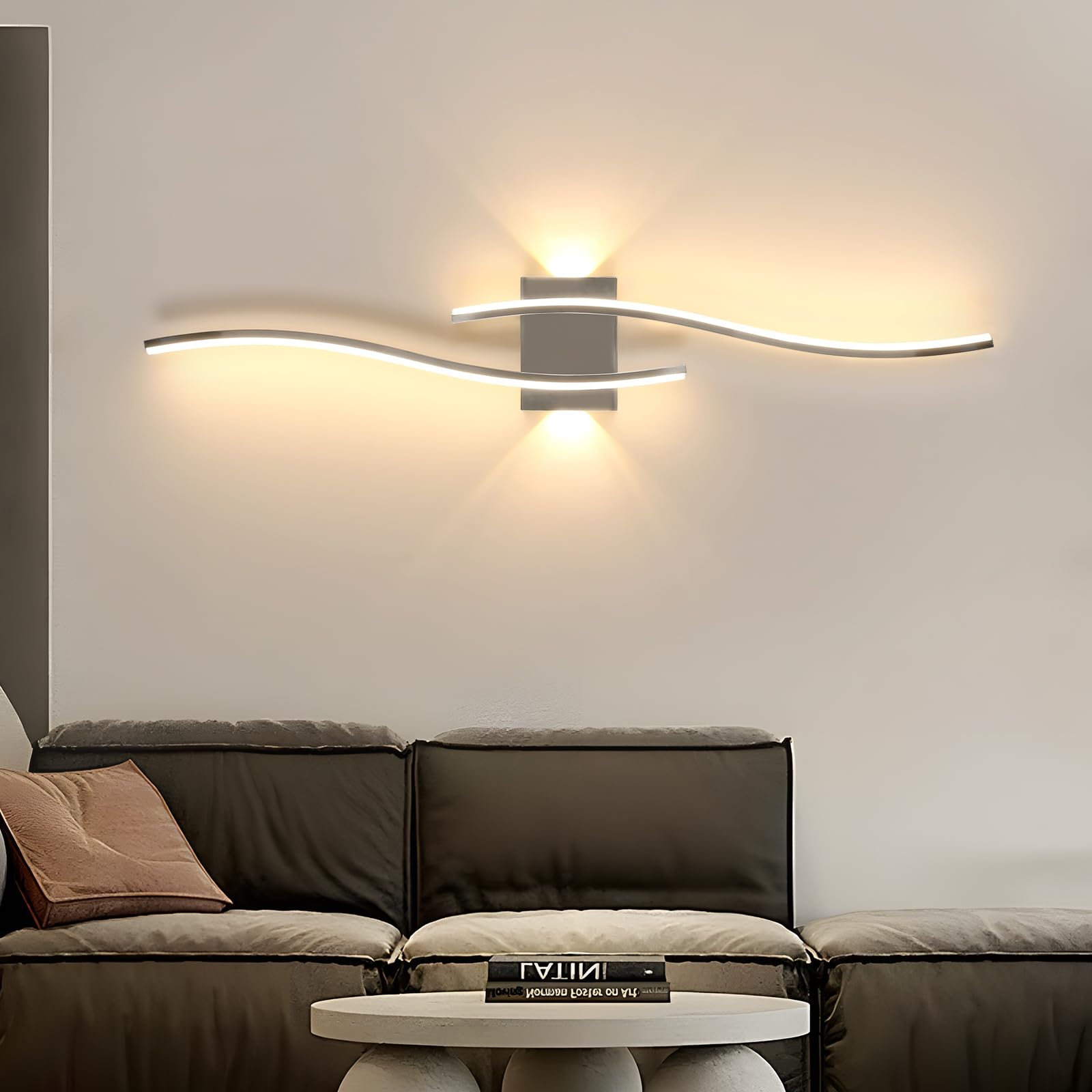 Comely LED Wall Light, Indoor Wave Shaped LED Wall Sconce Light Warm White 3000K