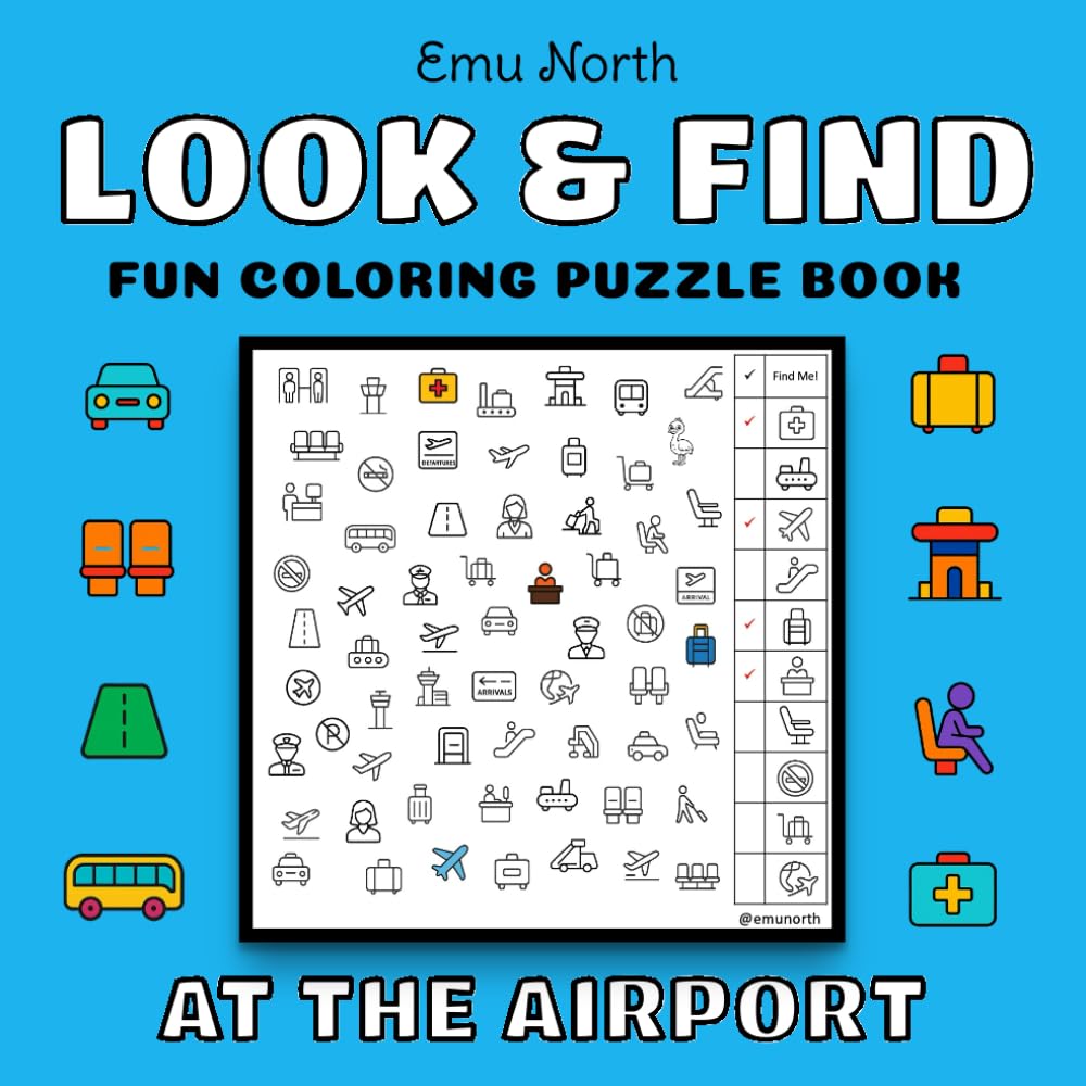 Look and Find: At the Airport - Fun Coloring Puzzle Book [US] (Look and Find Books)
