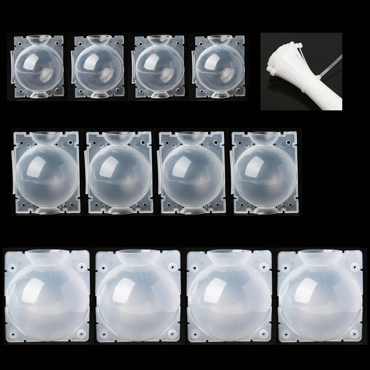 Bygytyo 12 Pcs Rooting Boxes High Pressure Reusable Plant Rooting Apparatus Non damaging Grafting Boxes Plant Rooting Ball Controller (4S+4M+4L,Transparent)