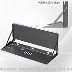 VIVO Black Flip Down 24 Inch Keyboard Tray Wall Mount, Mount-FDKB1 | Fits Standard Size Keyboards and Mice, Fold Down Typing Platform, Space Saving Design, Mouse Pad Included