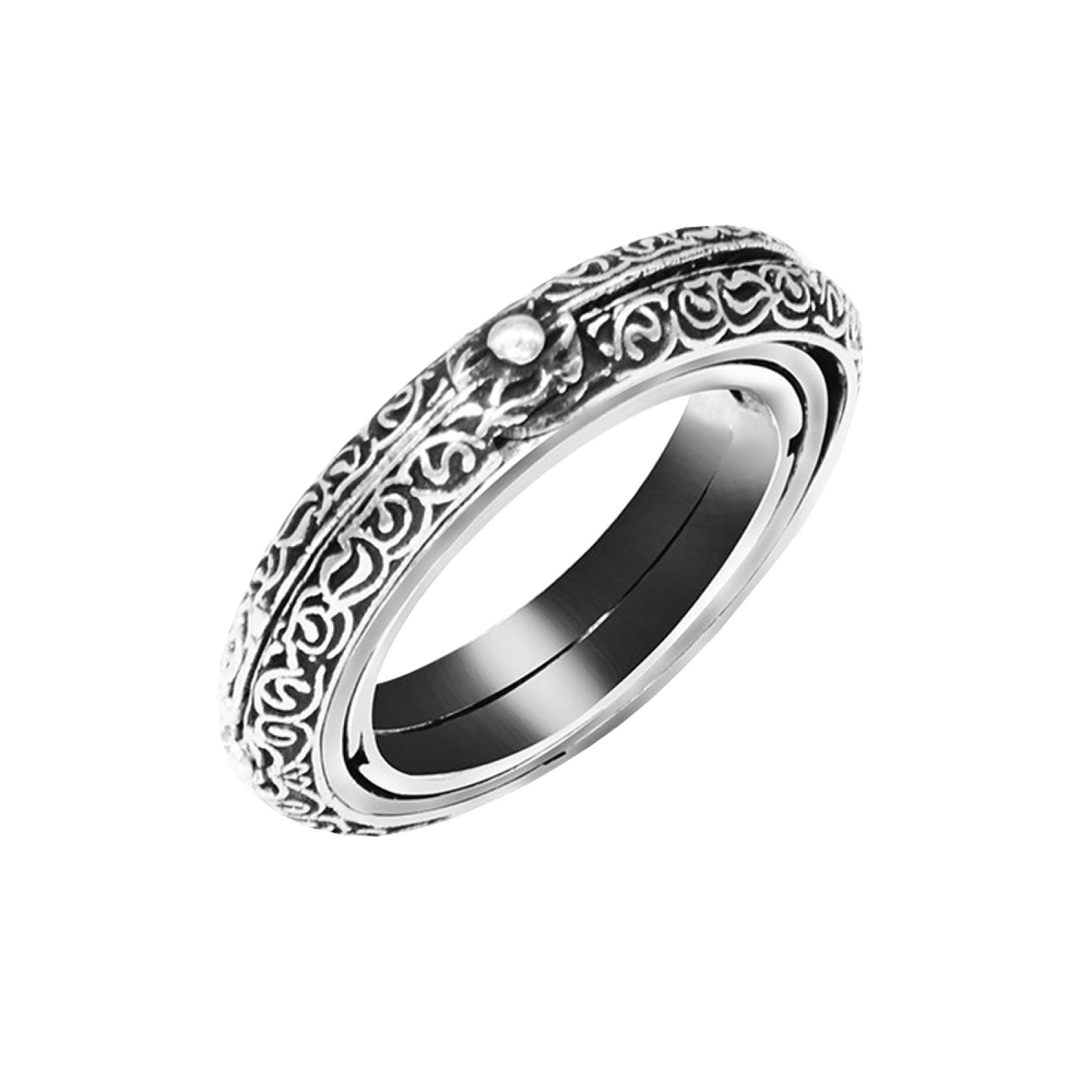 Amazon.co.jp: スピナーリング回転可能な変形リングネックレスデュアル