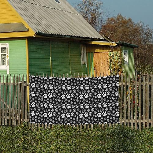 MINDBBDFJ Bear Paw Print Banners And Signs For Outdoor/Indoor,Personalized Banner Customizable Parties Halloween Banner (180x90cm)4