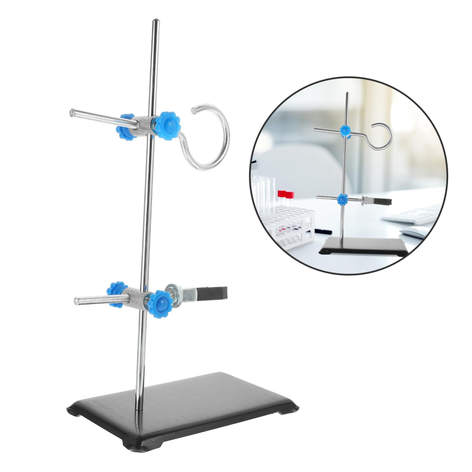 Support de Laboratoire Portable en Fer Plusieurs styles Facile à Monter et Démonter 30cm, Plateforme de Support Plusieurs styles pour Matériel Chimie Laboratoire