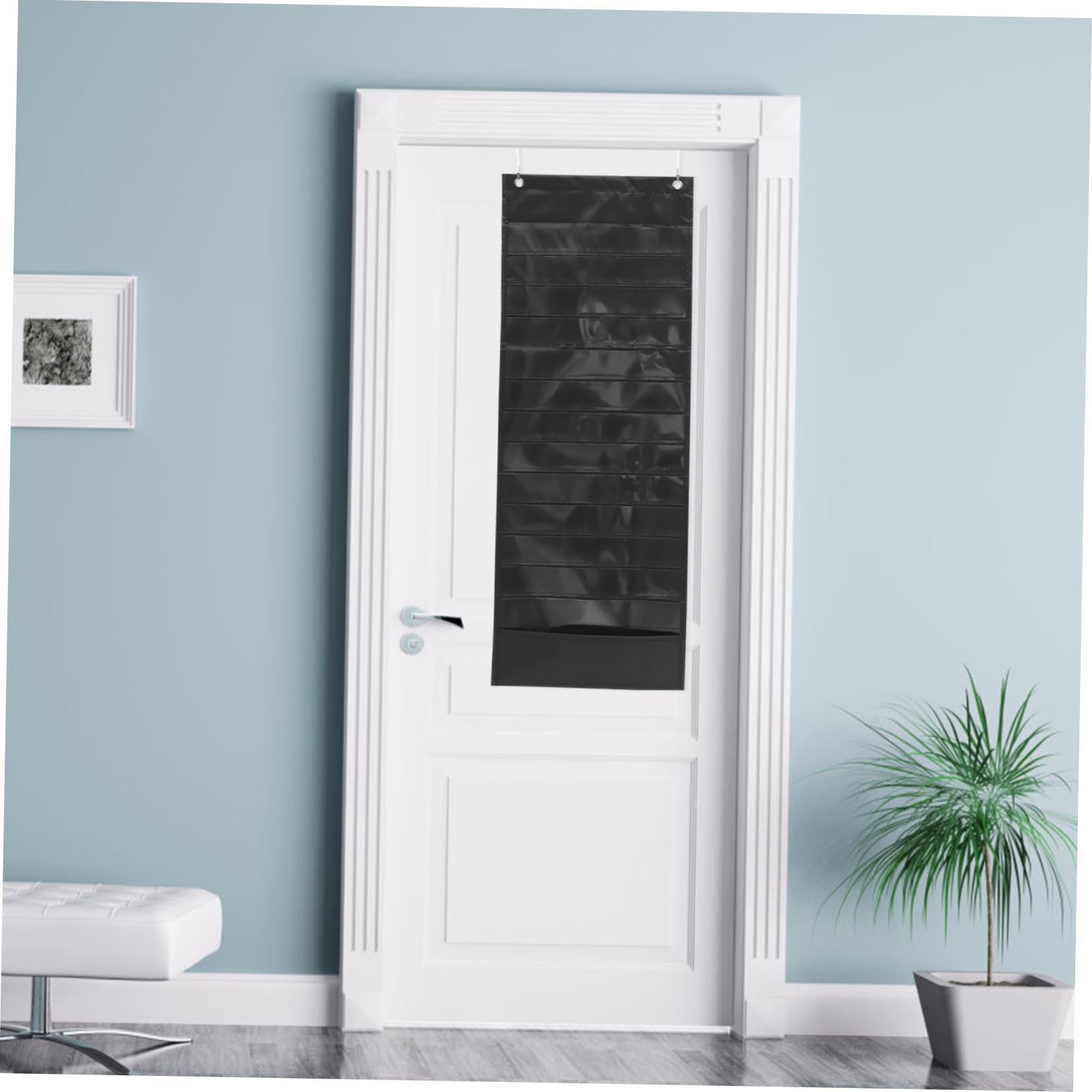 OFFSCH Oxford The Door Hanging Bag Multi-layer File Organizer Pockets for Home Office and School Black s Space-saving Storage for Magazines Books and Documents