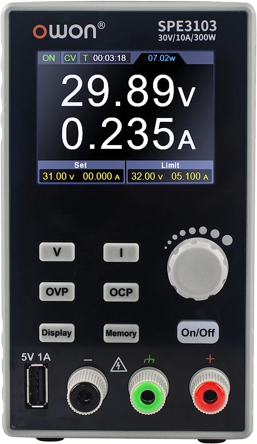 OWON Programmable DC Power Supply SPE6103 60V 3 A with 2.8" Color LCD Display (B0BYZ7XJD5) Amazon Price History, Amazon Price Tracker