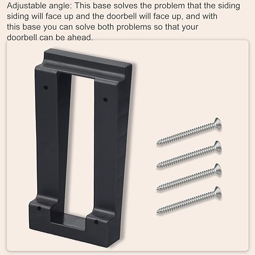 Miniatura 9 de AMTHKNO Soporte lateral de vinilo de video placa de ajuste de ángulo de adaptador con accesorios para timbre de video timbre de video anillo 2