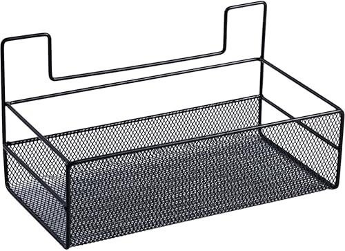 Angoily Cestas de pared para baño, estante de baño, sin perforación, cesta de metal para almacenamiento de alimentos de granja, contenedor de malla