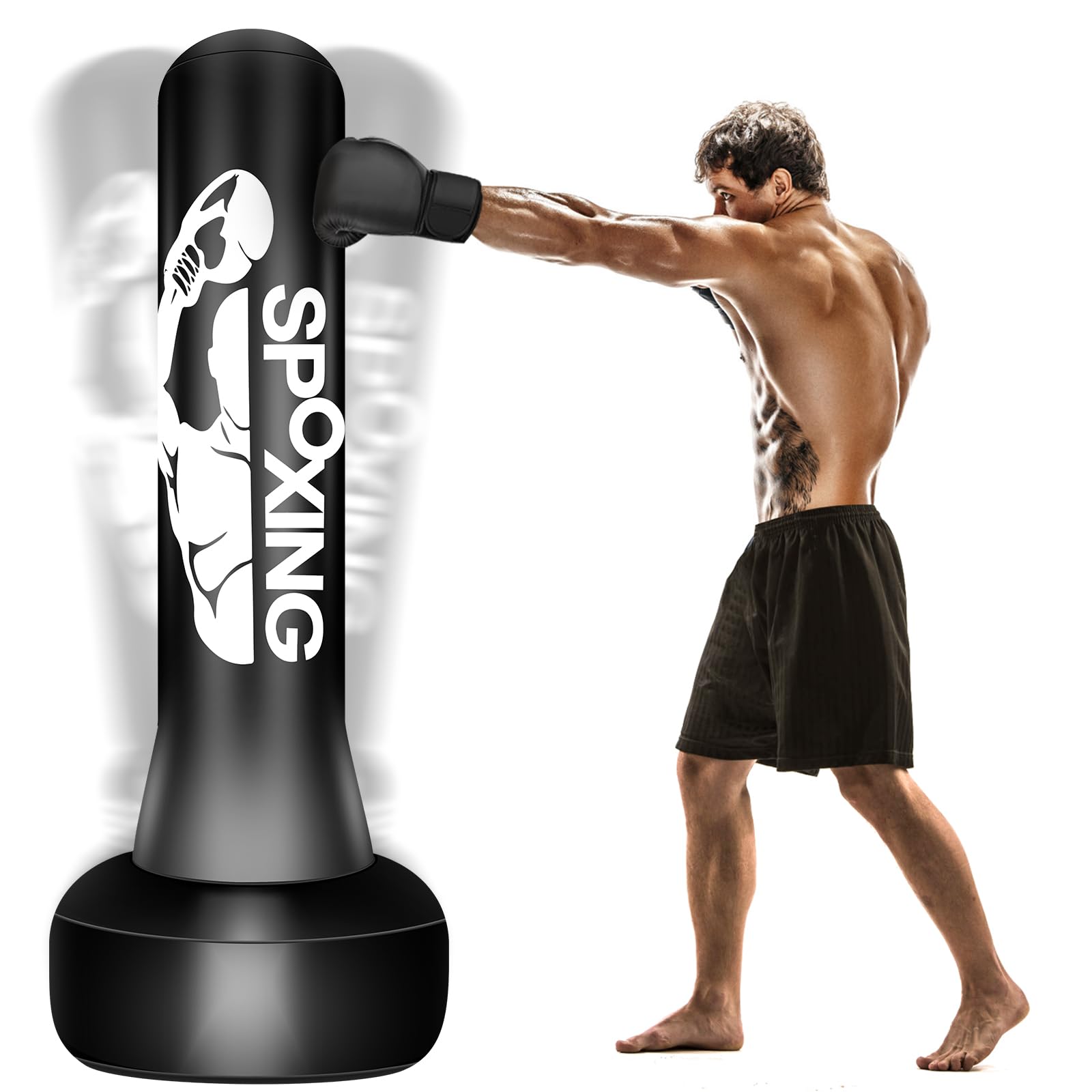 Vobab Punching Bag Stand, 70" Freestanding Punching Bag for Adults, Boxing Bag with Stand for Teens Men Women MMA Thai Fitness Karate Muay Beginners
