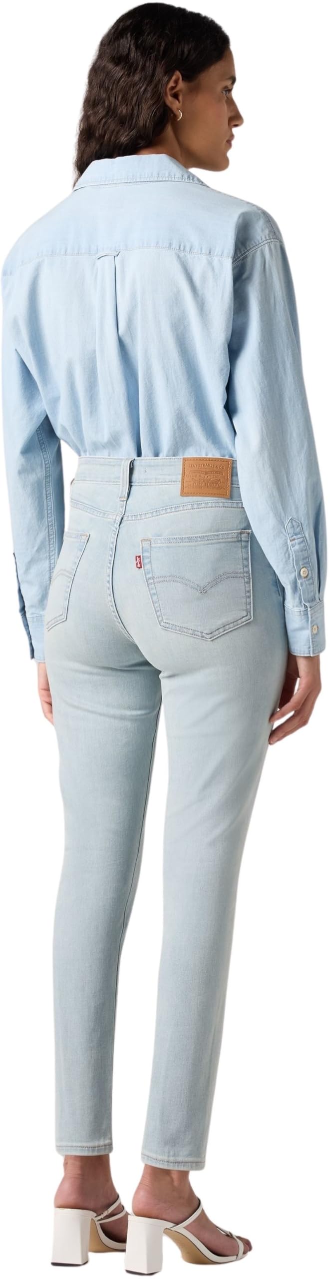 Levi's Damen Jeanshose 721 mit Stretch-Anteil, Skinny Fit, Blau (Cool Secret Bench), W31/L32 – Ansicht 3