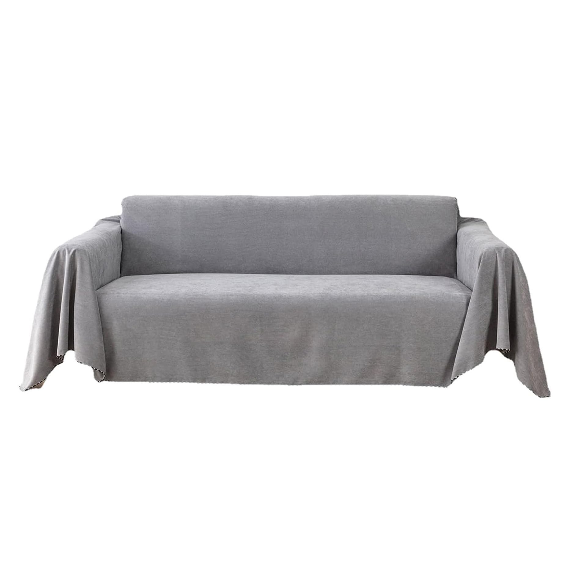 Housse de canapé gris 180x130 cm élastique et antidérapante