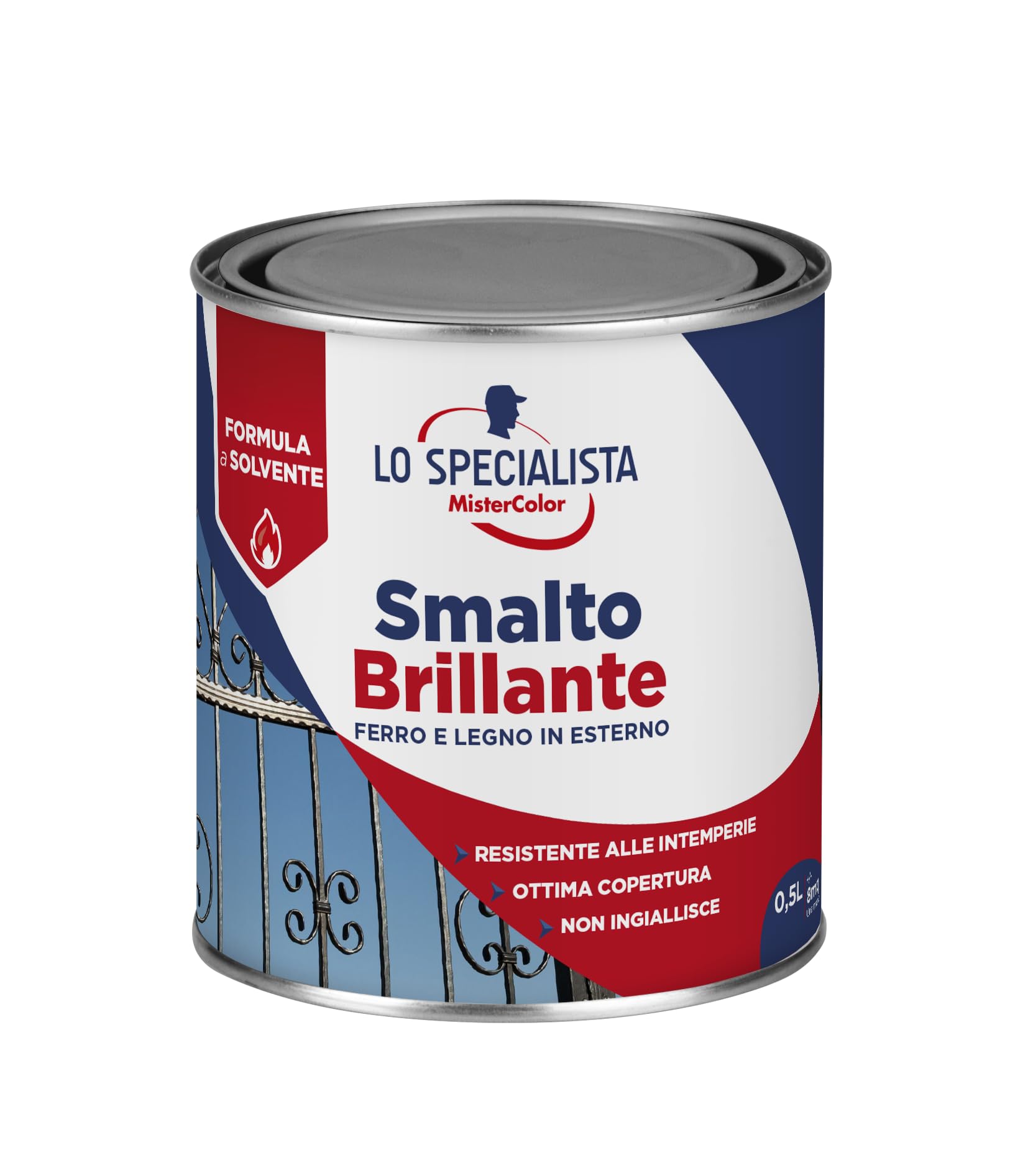 SMALTO SOLVENTE BRILLANTE, 0,​5L, MARRONE