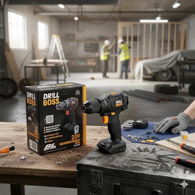 Taladro Atornillador Inalámbrico Drill Boss 20V Sin Escobillas, Kit Completo miniatura 2