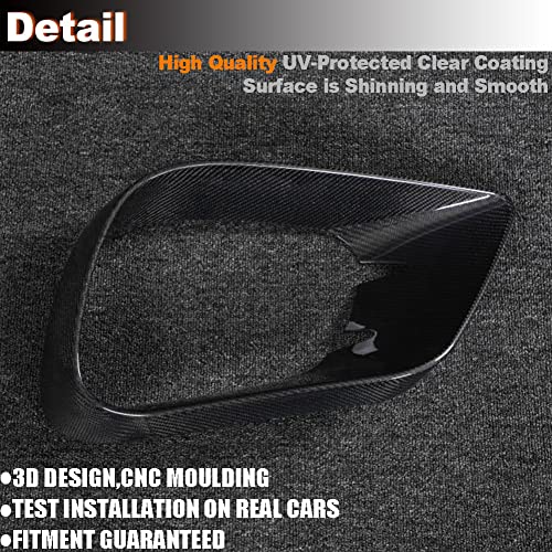 MCARCAR KIT Carbon Fiber Front Bumper Air Vent Outlet Covers for Mercedes Benz E Class W238 C238 Coupe E400 E450 2017-2020 Front Bumper Light Grille Air Vent Trims Fog Lamp by MCARCAR KIT - Image 7