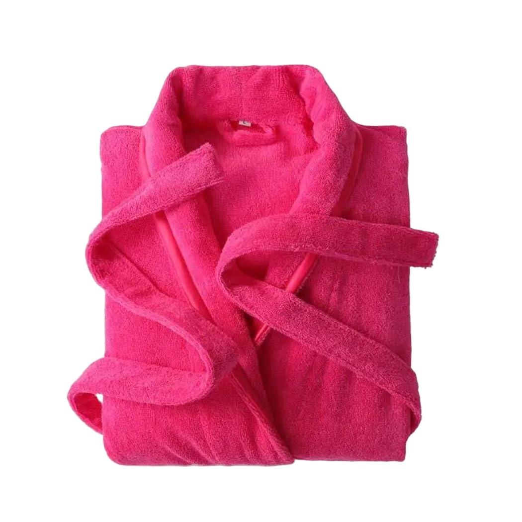 TIANQIHAO Women'S Cotton Terry Bathrobe Solid Towel Kimono Sleepwear Thicken Bridesmaid Robes,2-Medium