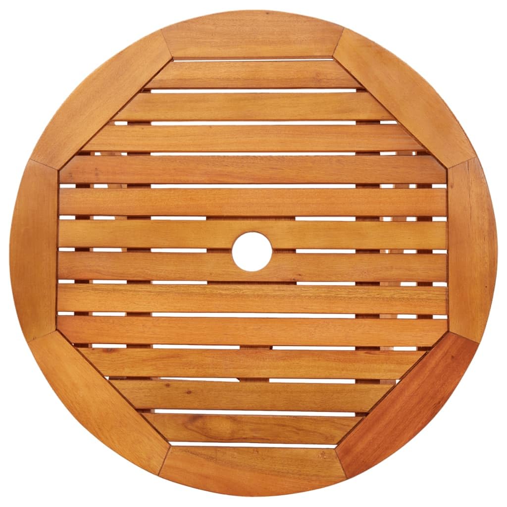 Klappbarer Gartentisch Ø60x75 cm Massivholz Eukalyptus, Gartenmöbel & Zubehör