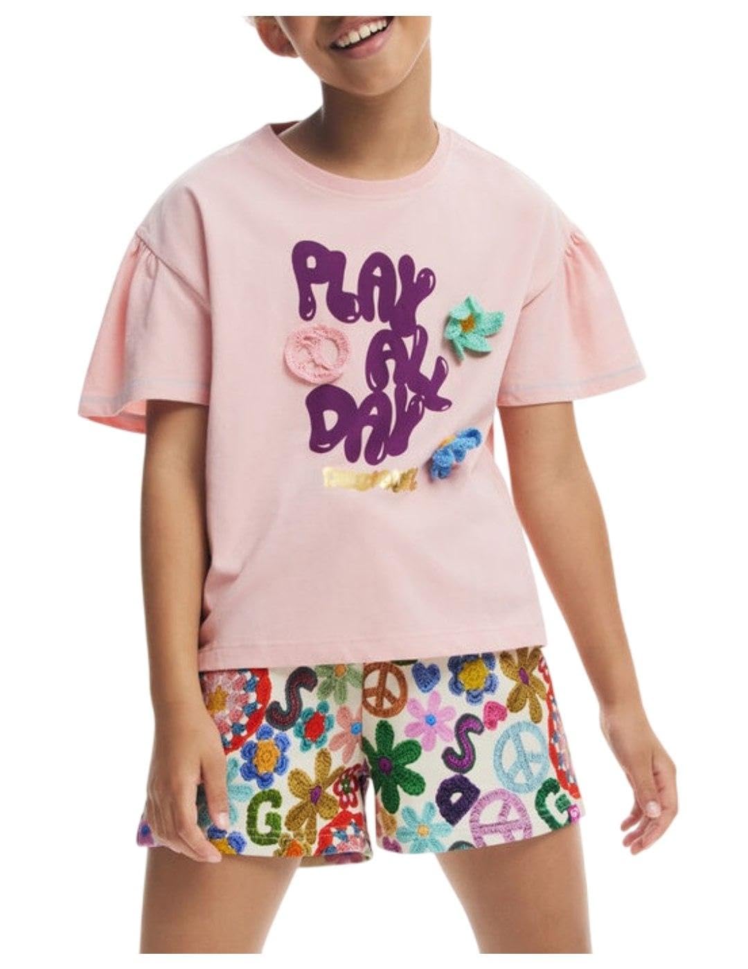 Desigual Unisex Kinder 25SGTK03 T-Shirt, RED, 9/10