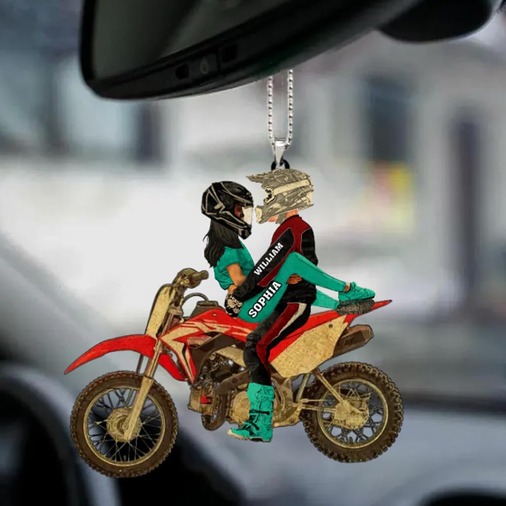 Personalized Vintage Style, Dirt Bike Gifts for Boyfriend, Personalized Gift for Husband with Custom Name, Gift for Motocross Dirt Bike Lovers,