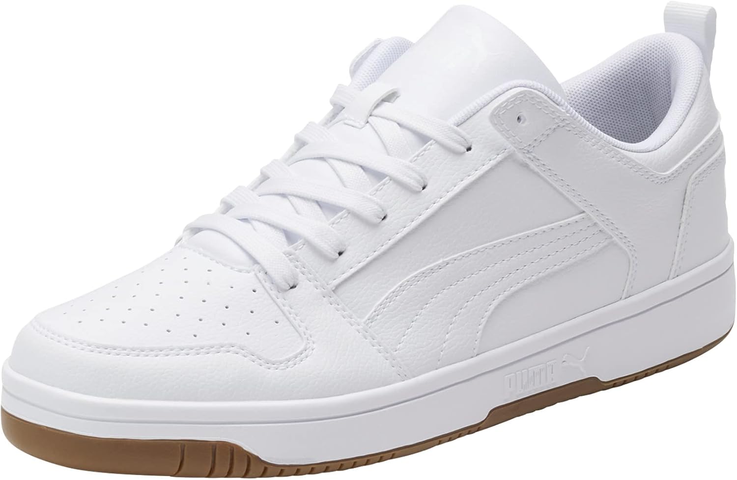 PUMA Men's REBOUND LAYUP LOW Sneaker, Puma White-Puma White, 11.5