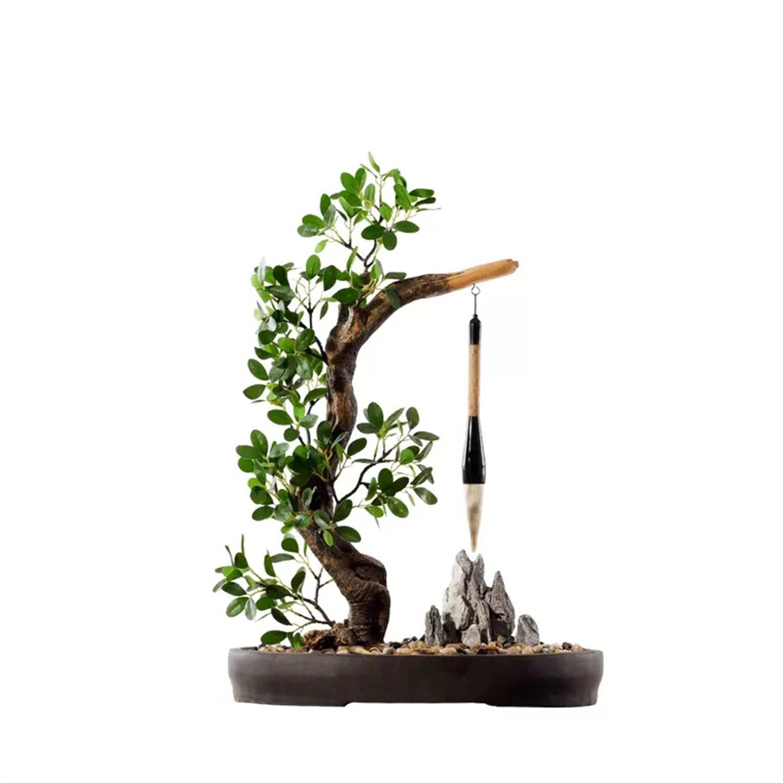 GTHTUHFD Artificial Bonsai Tree Artificial Bonsai Tree Green Simulation Welcome Pine Bonsai Tree