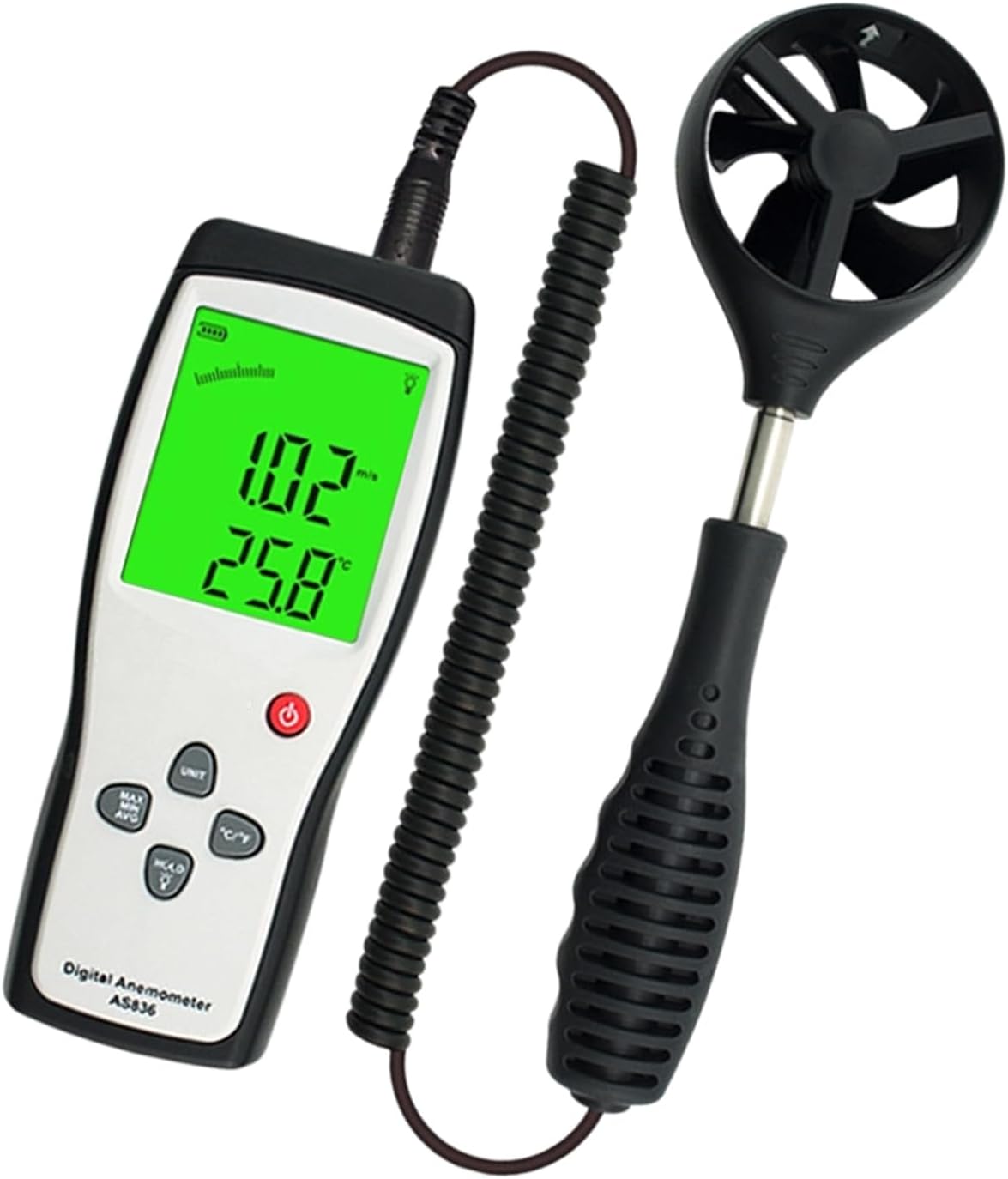 Professional Handheld Wind Gauge Meter with Wide Ranges 0.3-45m/s Precisions Anemometer for Ventilation Systems Testing