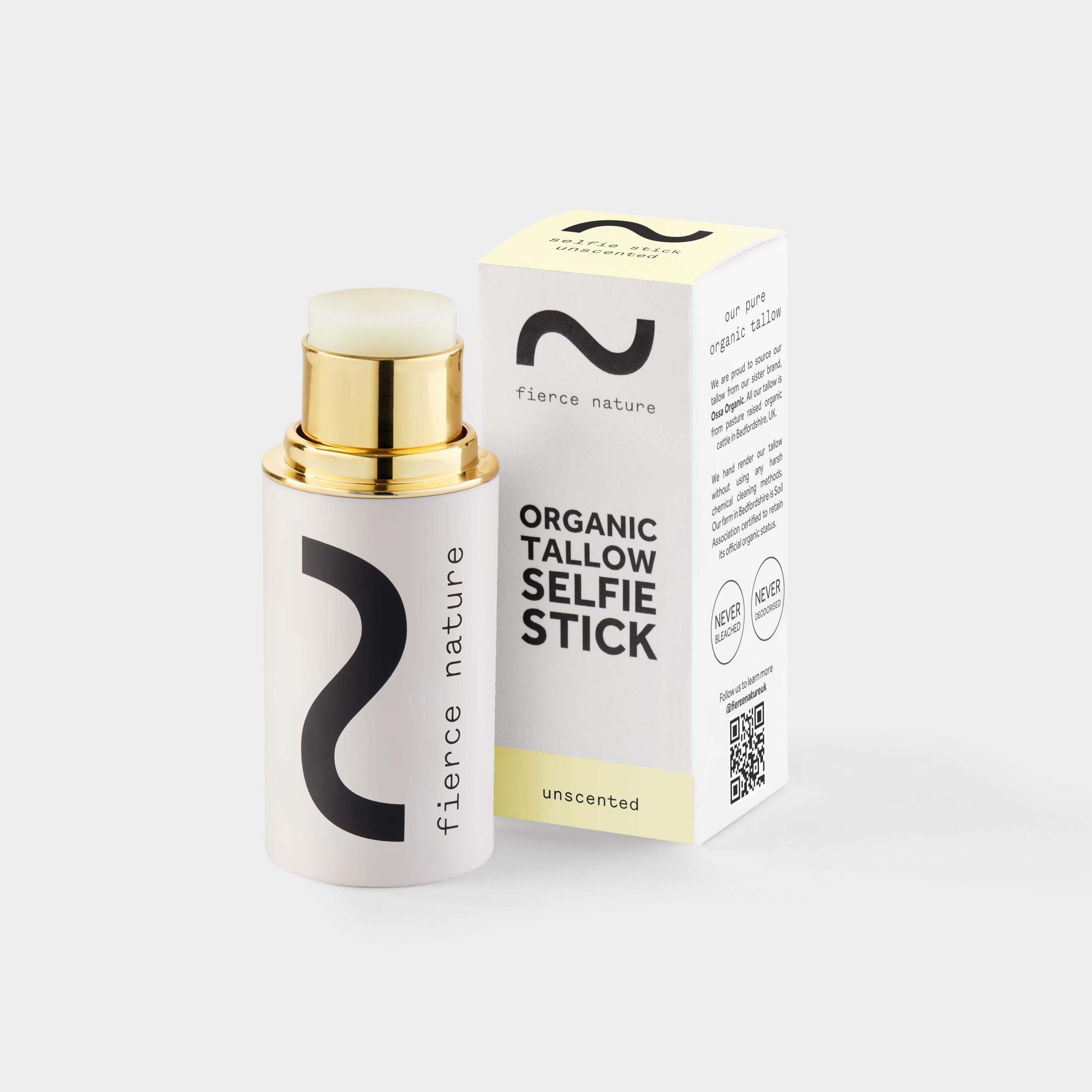Fierce Nature Multi-Use Tallow Balm Selfie Stick for for Highlighter Blush & Contour Stick Alternative, Nourishing, Non-Toxic